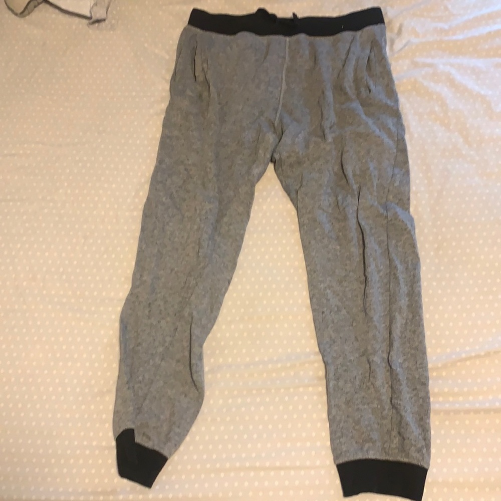 Grey and black joggers